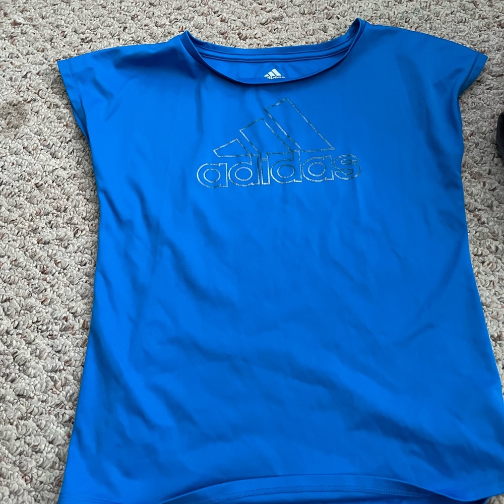 dark blue adidas dri fit shirt